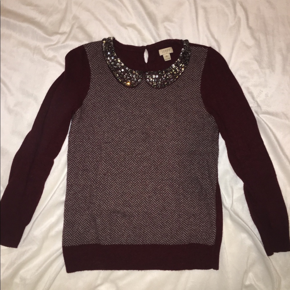 J. Crew Sparkly Peter Pan Collar Sweater